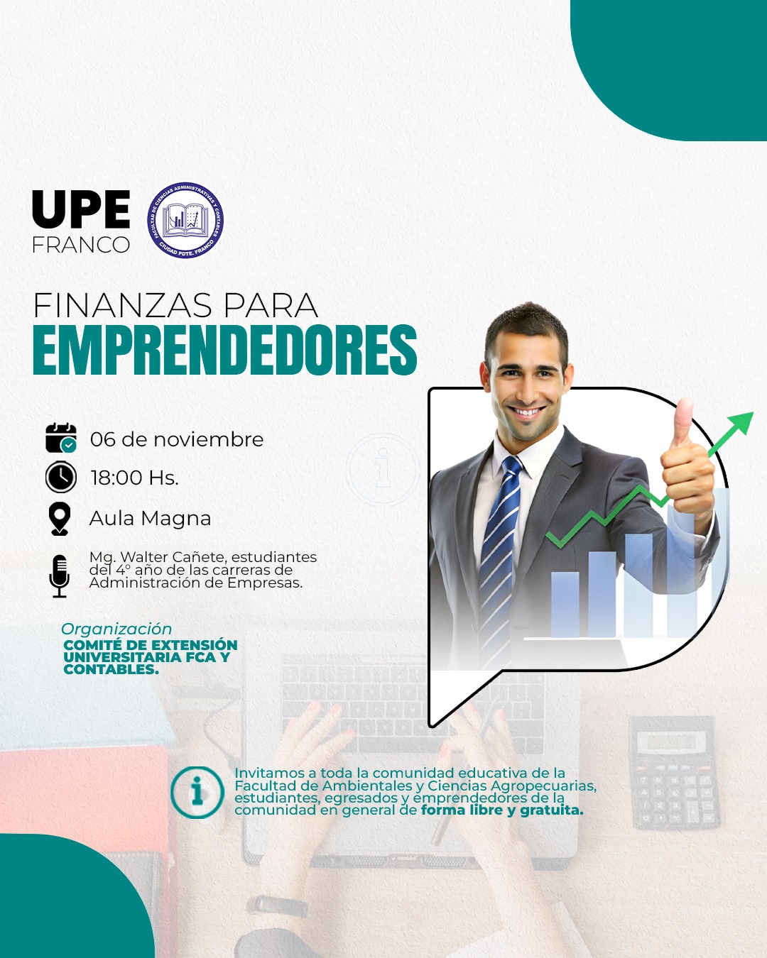 Capacitación en Finanzas para Emprendedores: UPE Franco Abre sus Puertas a la Comunidad