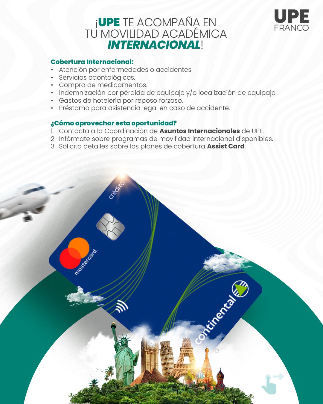 Movilidad académica sin preocupaciones: UPE Franco y Banco Continental ofrecen asistencia Internacional para la Comunidad Académica