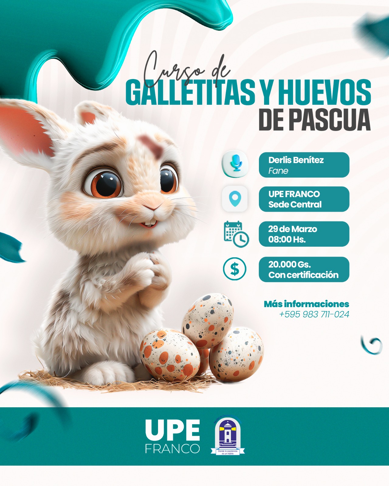 Curso de galletitas y huevos de Pascua en UPE FRANCO
