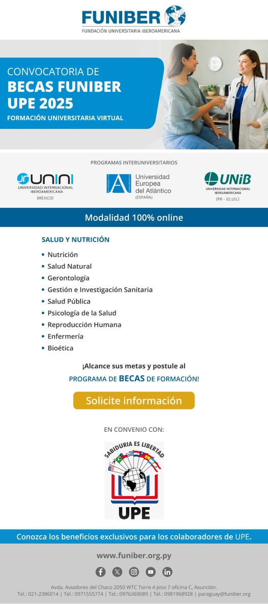 UPE y FUNIBER ofrecen becas de formación internacional