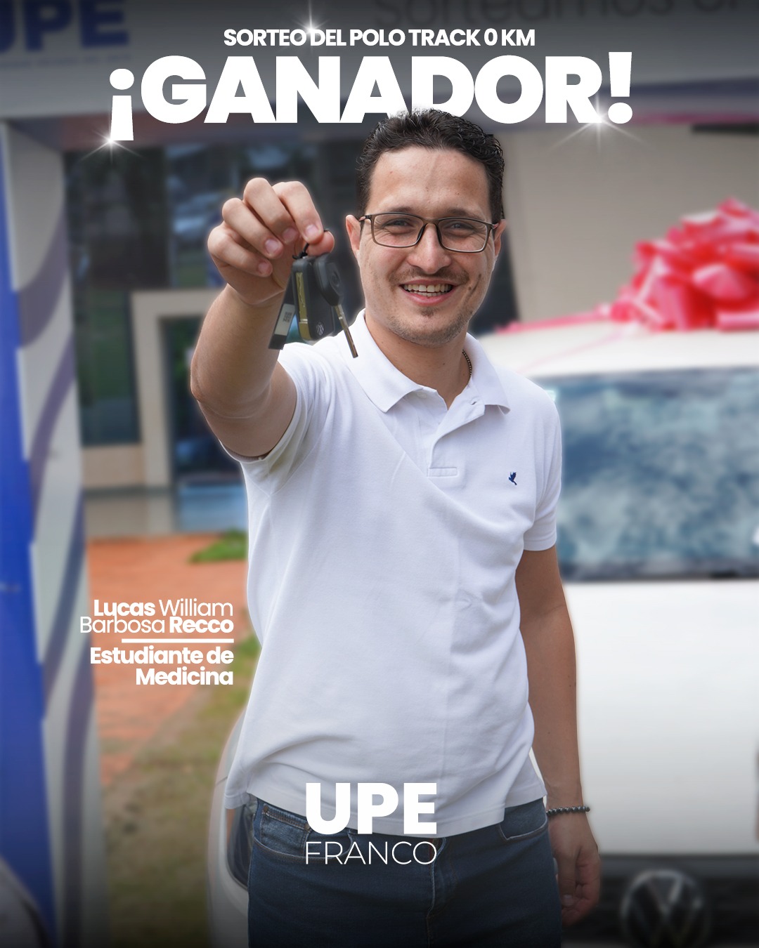 Ganador del sorteo del Polo Track 0 Km: ¡Felicidades Lucas William Barbosa Recco!