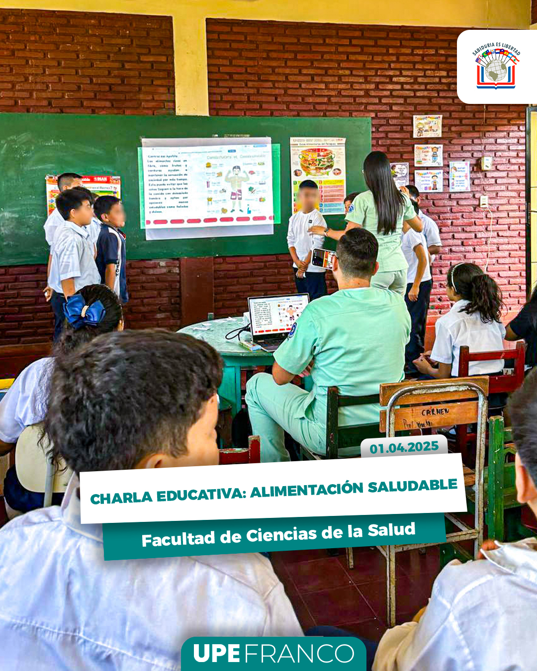Estudiantes de Nutrición promueven la alimentación saludable en la Escuela Moisés Bertoni