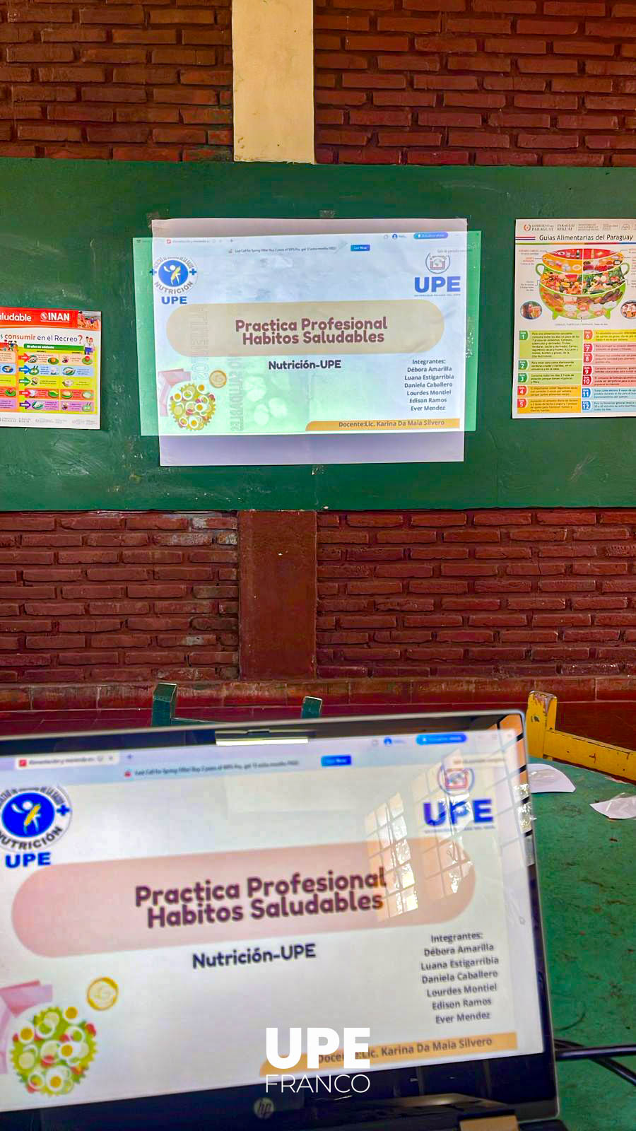 Estudiantes de Nutrición promueven la alimentación saludable en la Escuela Moisés Bertoni