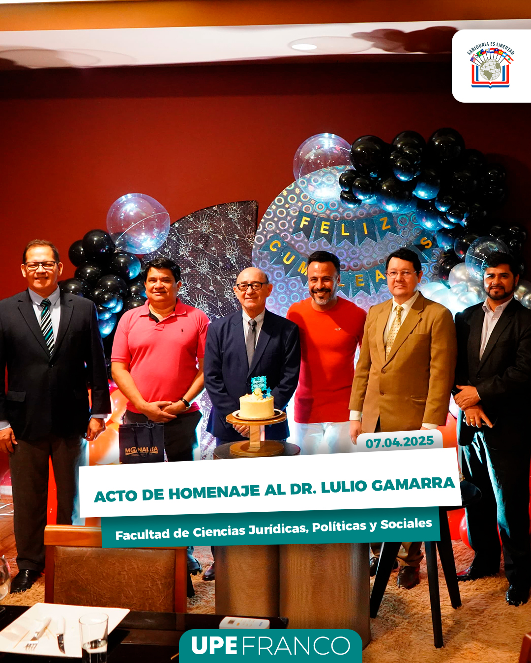 Homenaje al Dr. Lulio Gamarra por su cumpleaños