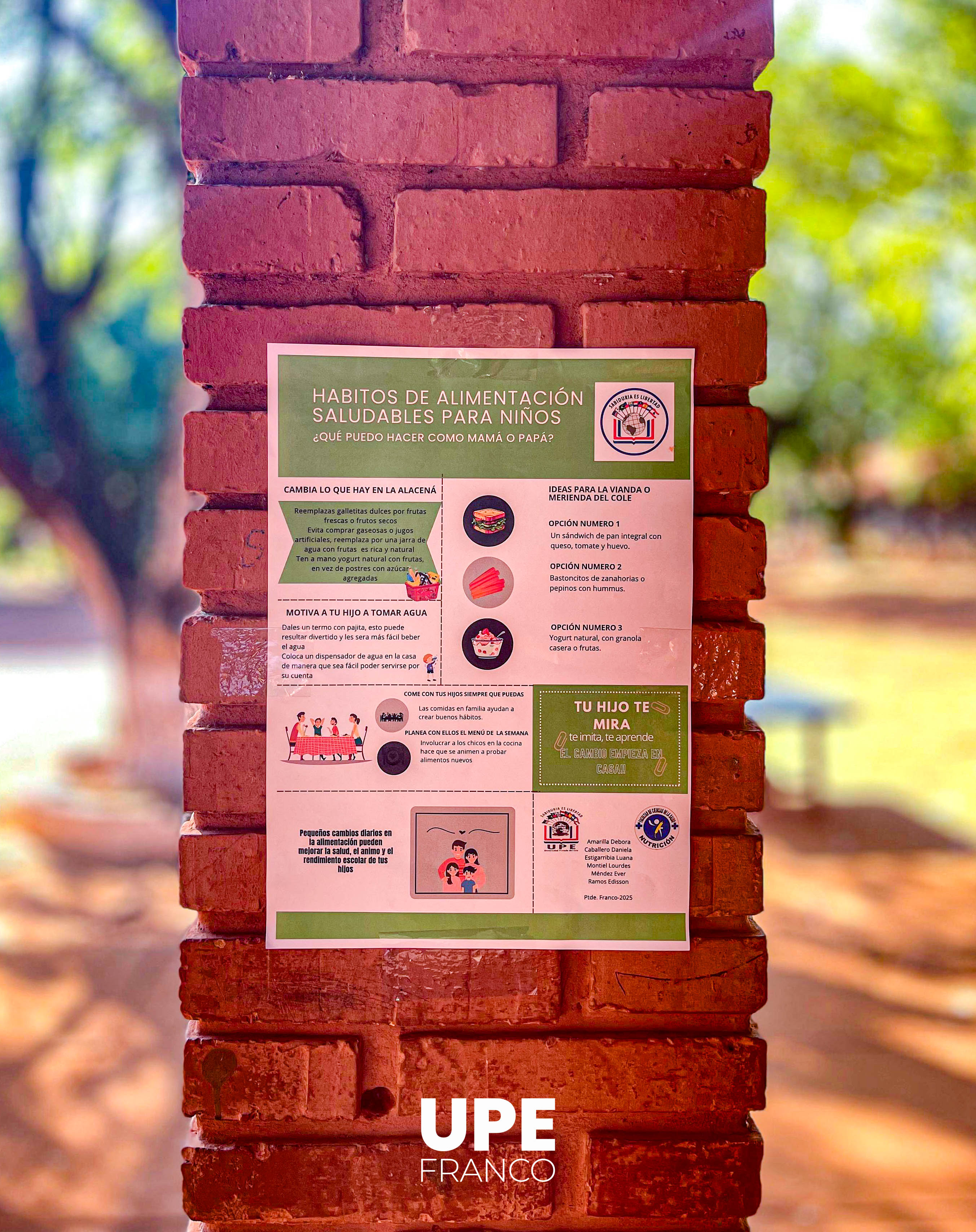 Estudiantes de Nutrición desarrollan el proyecto “Comer bien, crecer mejor” en la Escuela Dr. Moisés Bertoni