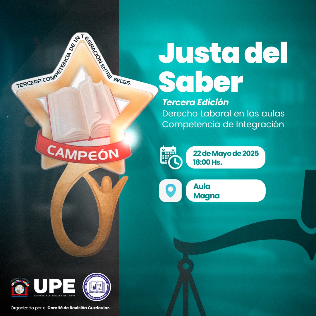 Justa del Saber UPE 2025: Tercera Edición