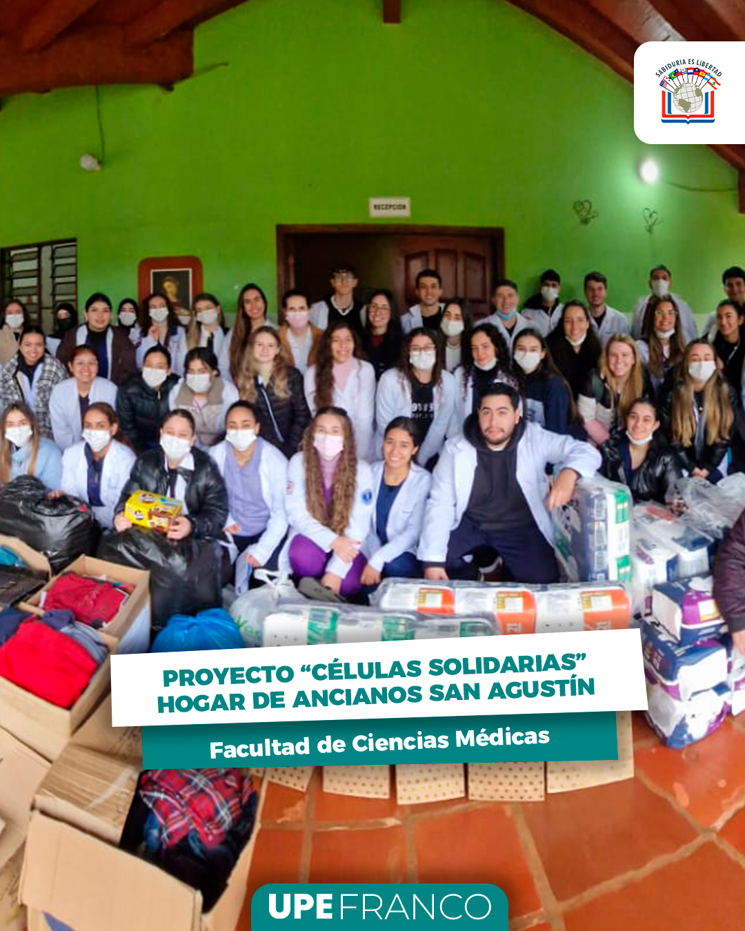 Proyecto "Células Solidarias": Estudiantes de Medicina UPE visitan el Hogar de Ancianos San Agustín
