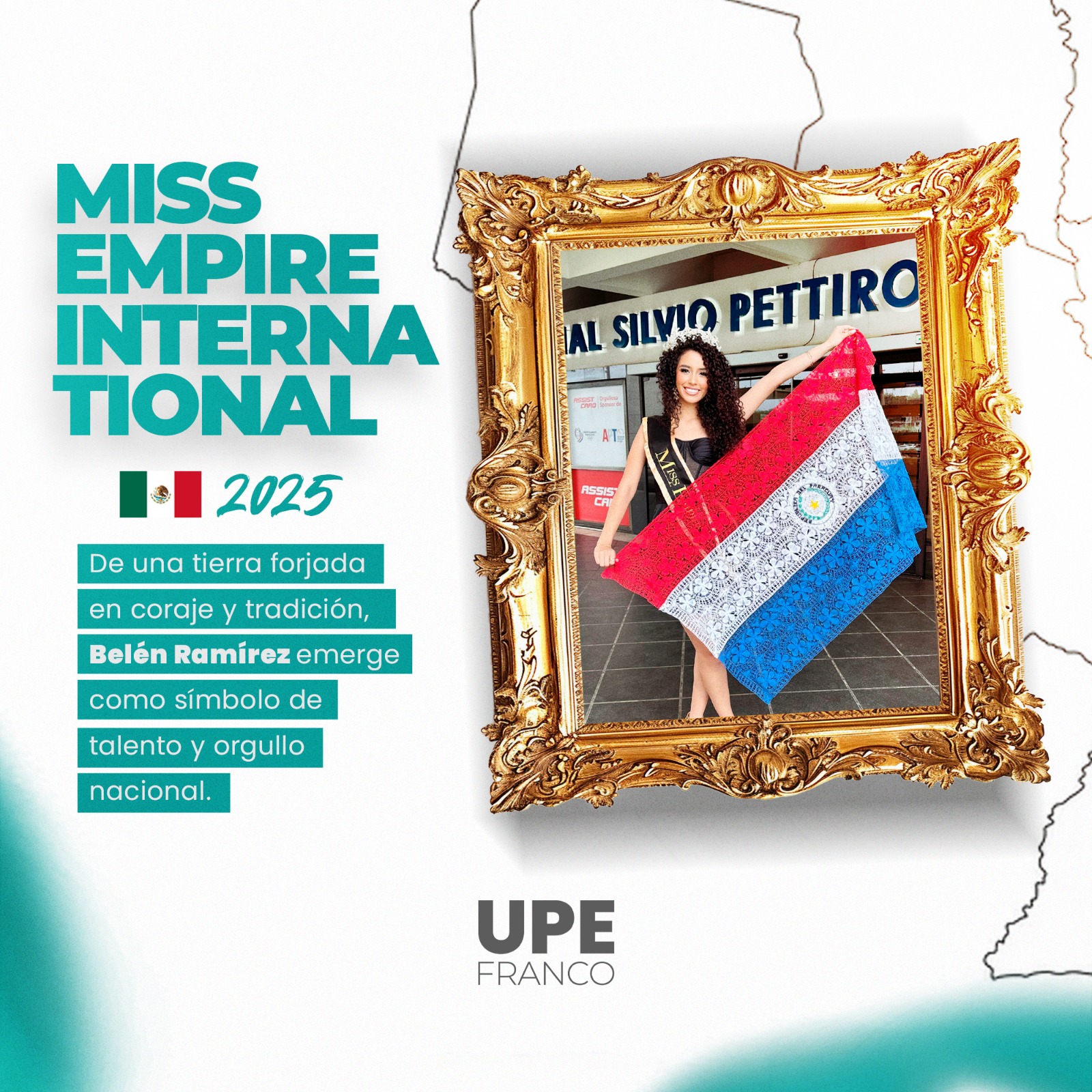 Belén Ramírez, estudiante de Informática UPE fue coronada Miss Empire International 2025