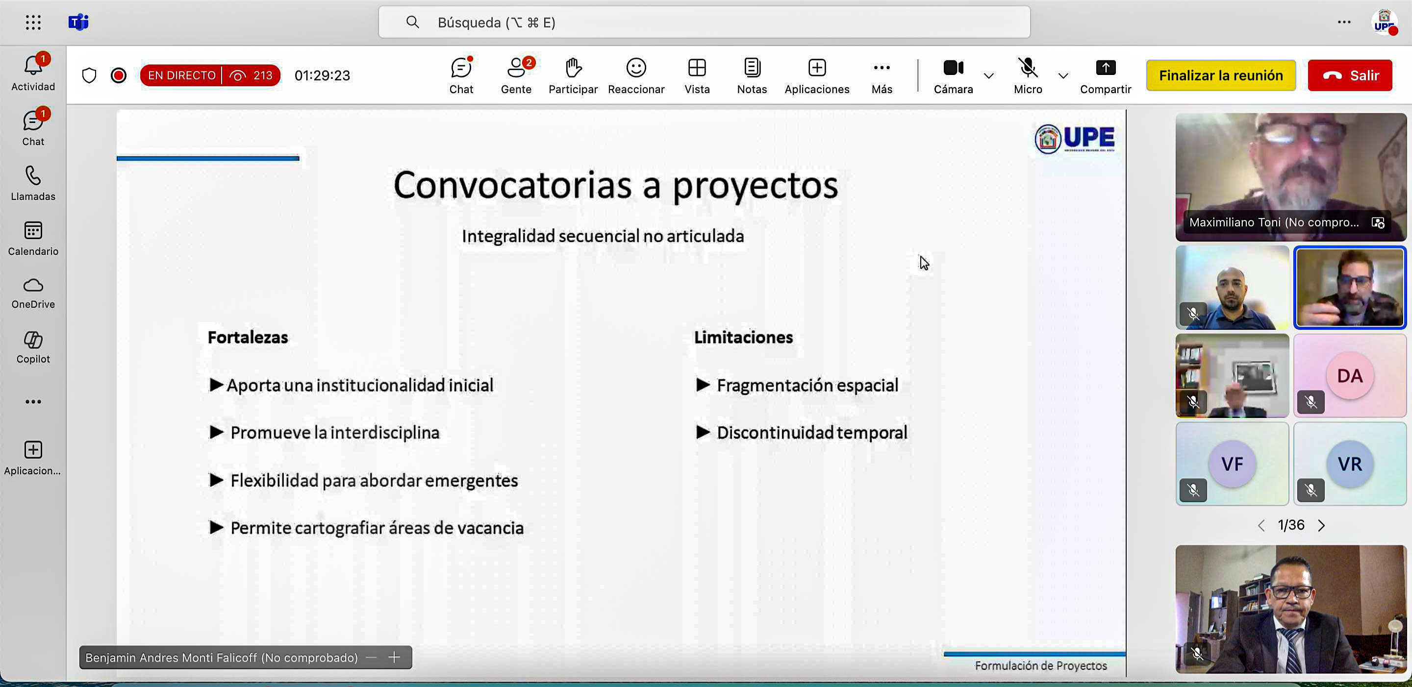Diplomado en Extensión Universitaria: Primera clase del 3° Módulo