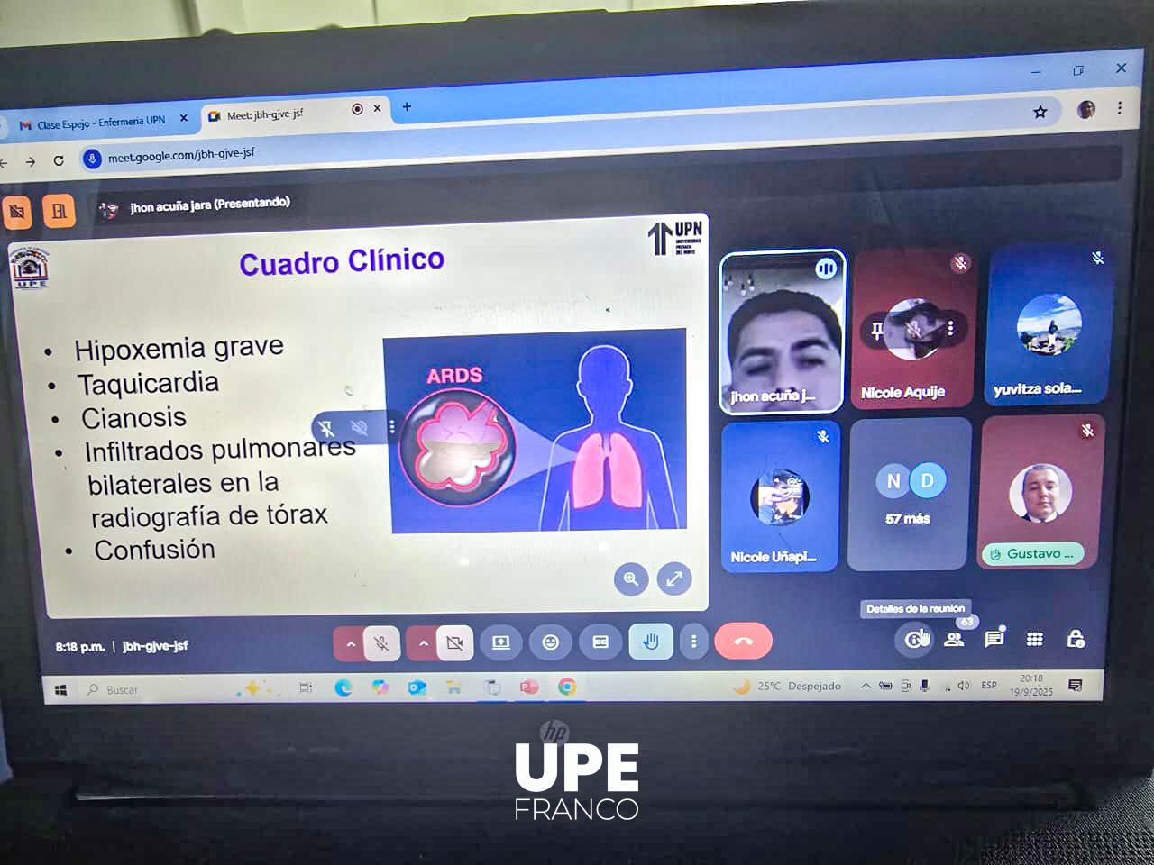 “Atención de enfermería en emergencias respiratorias”: Clase Espejo entre la UPE FRANCO y la Universidad Privada del Norte, Perú