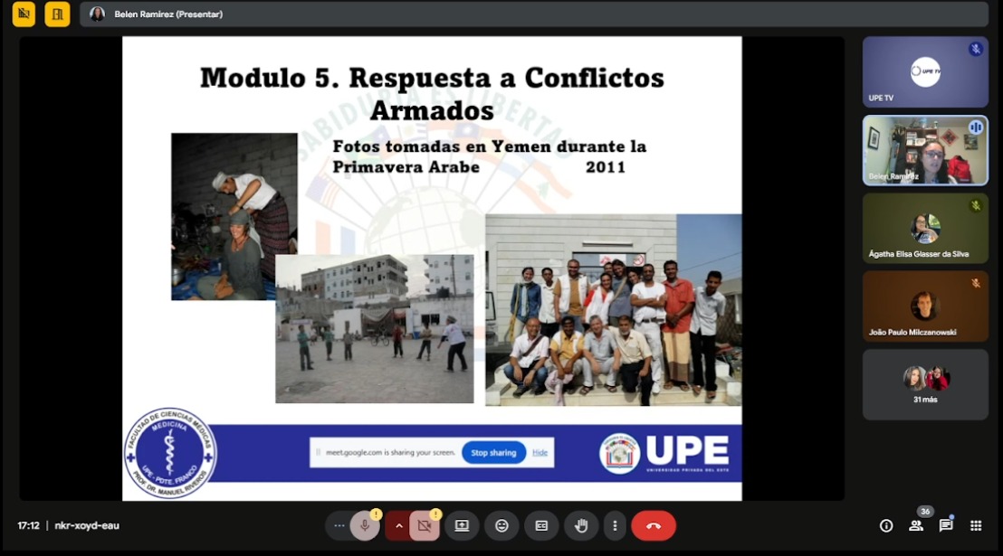 Clase virtual de Medicina Humanitaria