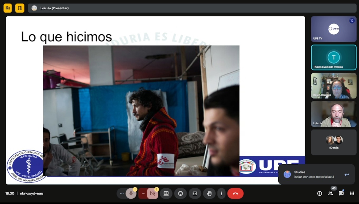 Clase virtual de Medicina Humanitaria