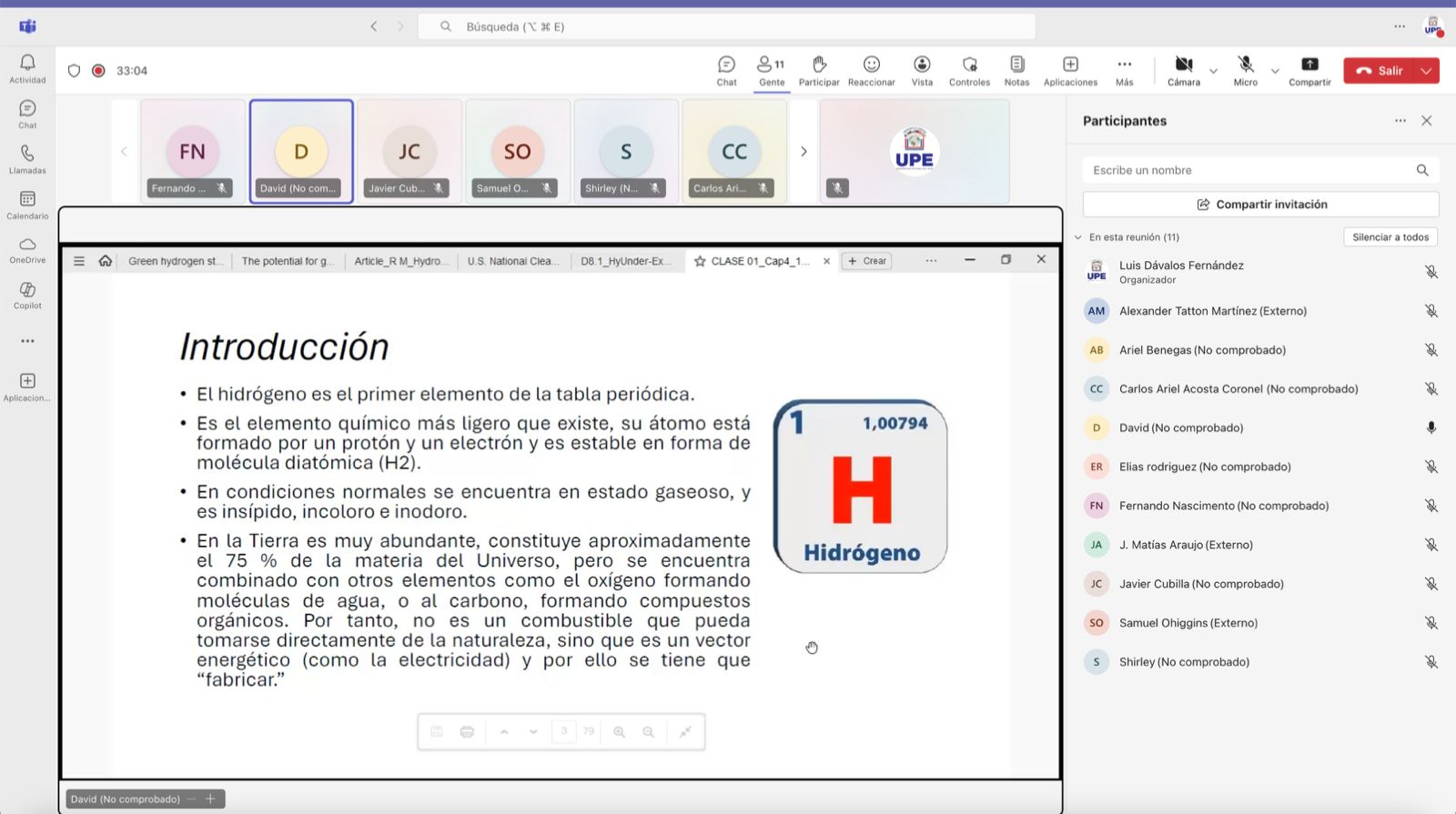 Continúa el Diplomado en Tecnología del Hidrógeno: Módulo 4 - Clase 1