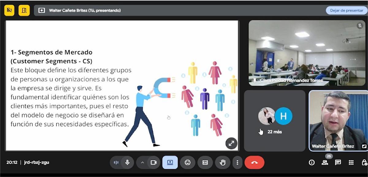 Clase Espejo Internacional: Facultad de Ciencias Administrativas y Contables (UPE) y la Fundación Universitaria de Ciencias de la Salud, Colombia