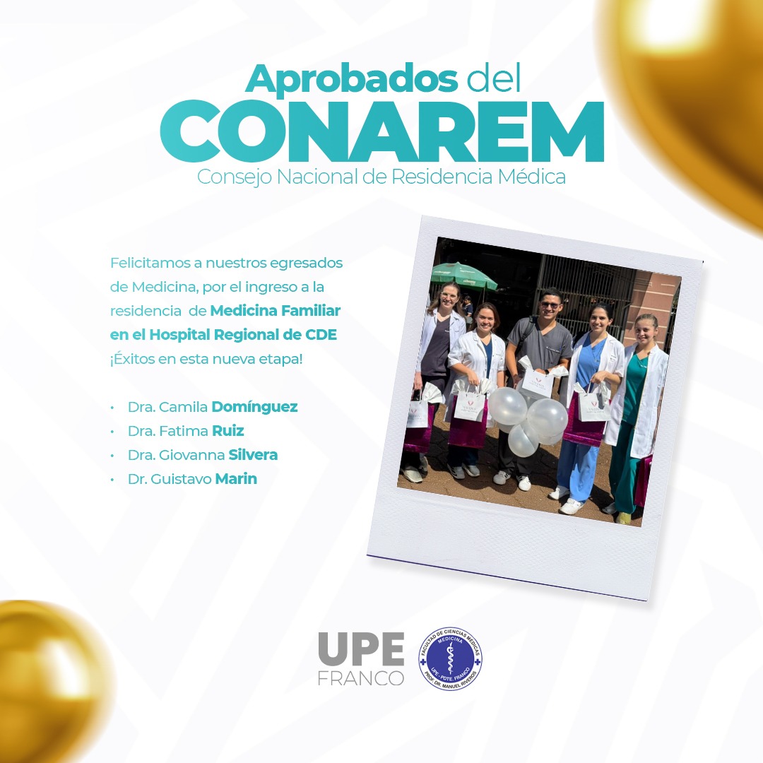 Orgullo UPE: Aprobados CONAREM - Medicina