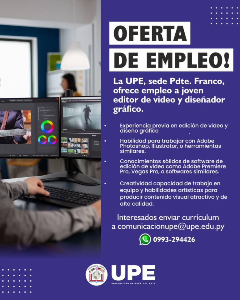 ¡Oportunidad Laboral en la Universidad Privada del Este!