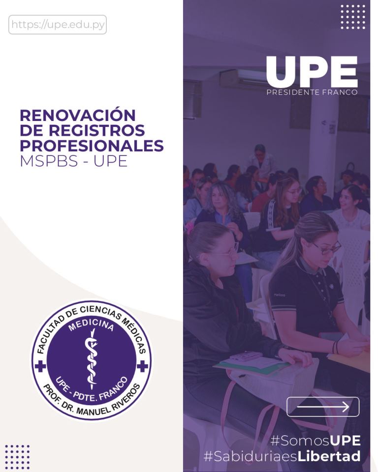 Renovación e Inscripción de Registros Profesionales en la UPE