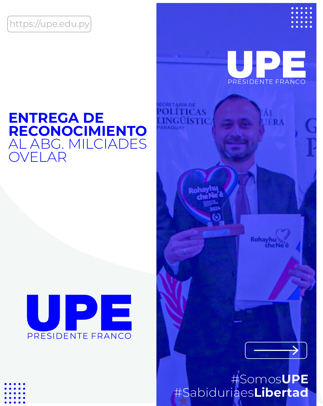 Docente de la UPE Franco es reconocido por su labor en la promoción del idioma Guaraní