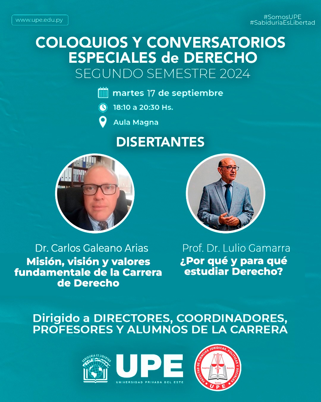 Conversatorios de Derecho: Valores y Misión en la Formación Jurídica