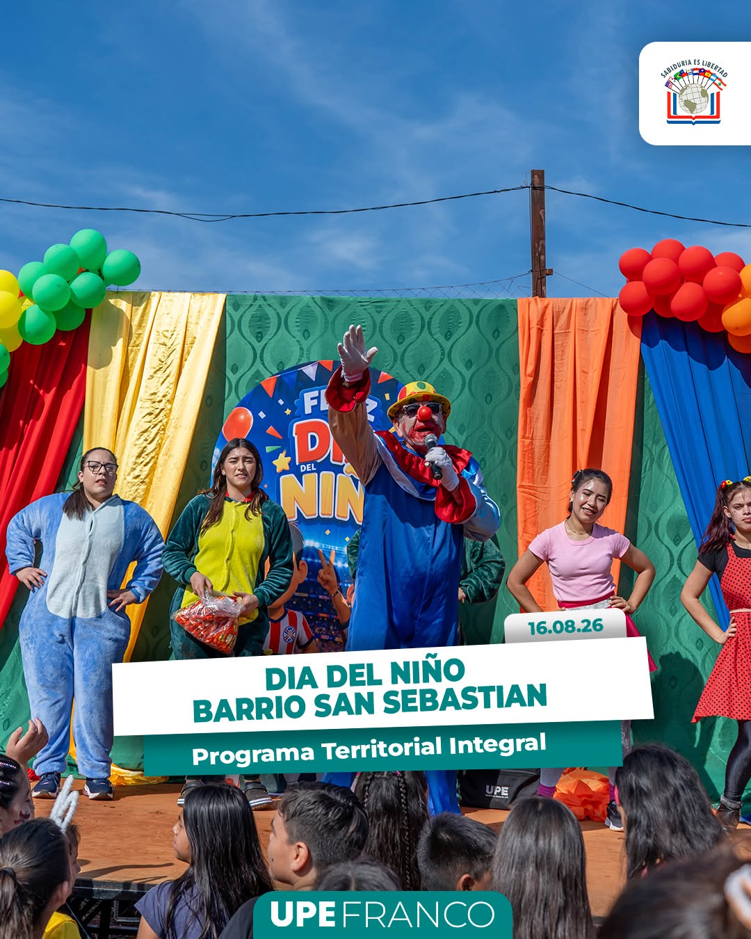 UPE Franco desarrolló festejo por el Día del Niño en el Barrio San Sebastián