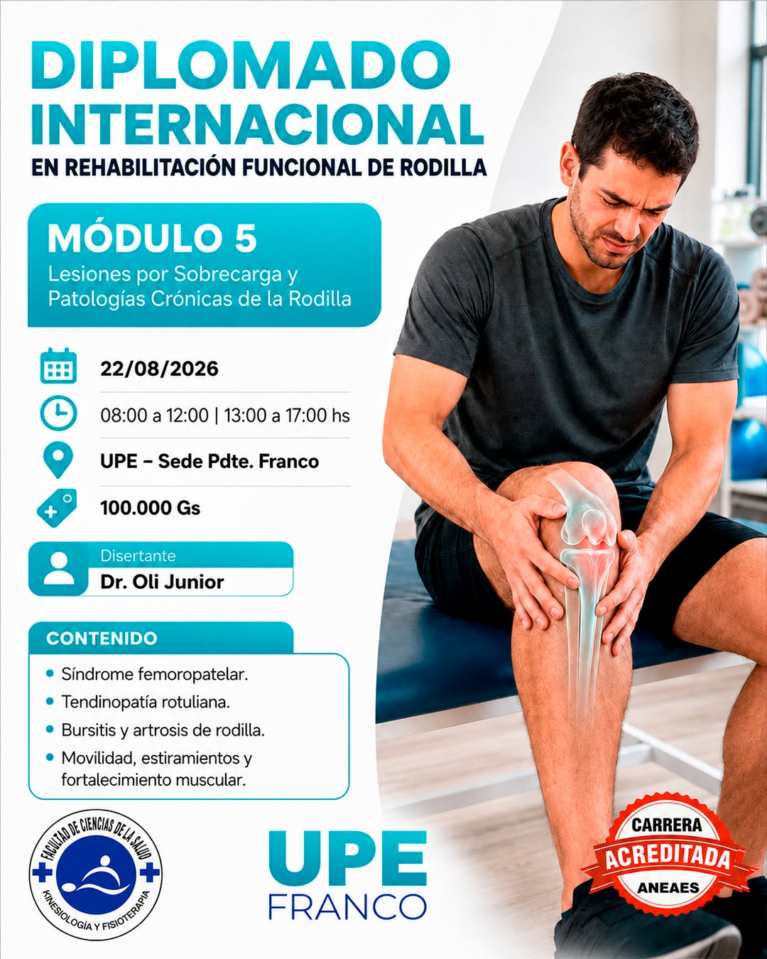 Módulo 5 del Diplomado Internacional en Rehabilitación Funcional de Rodilla